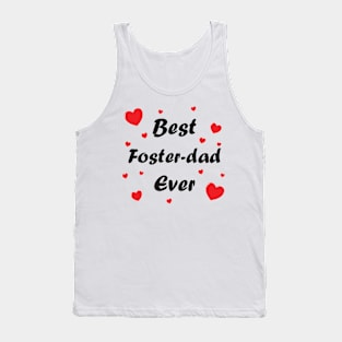 Best foster dad ever heart doodle hand drawn design Tank Top